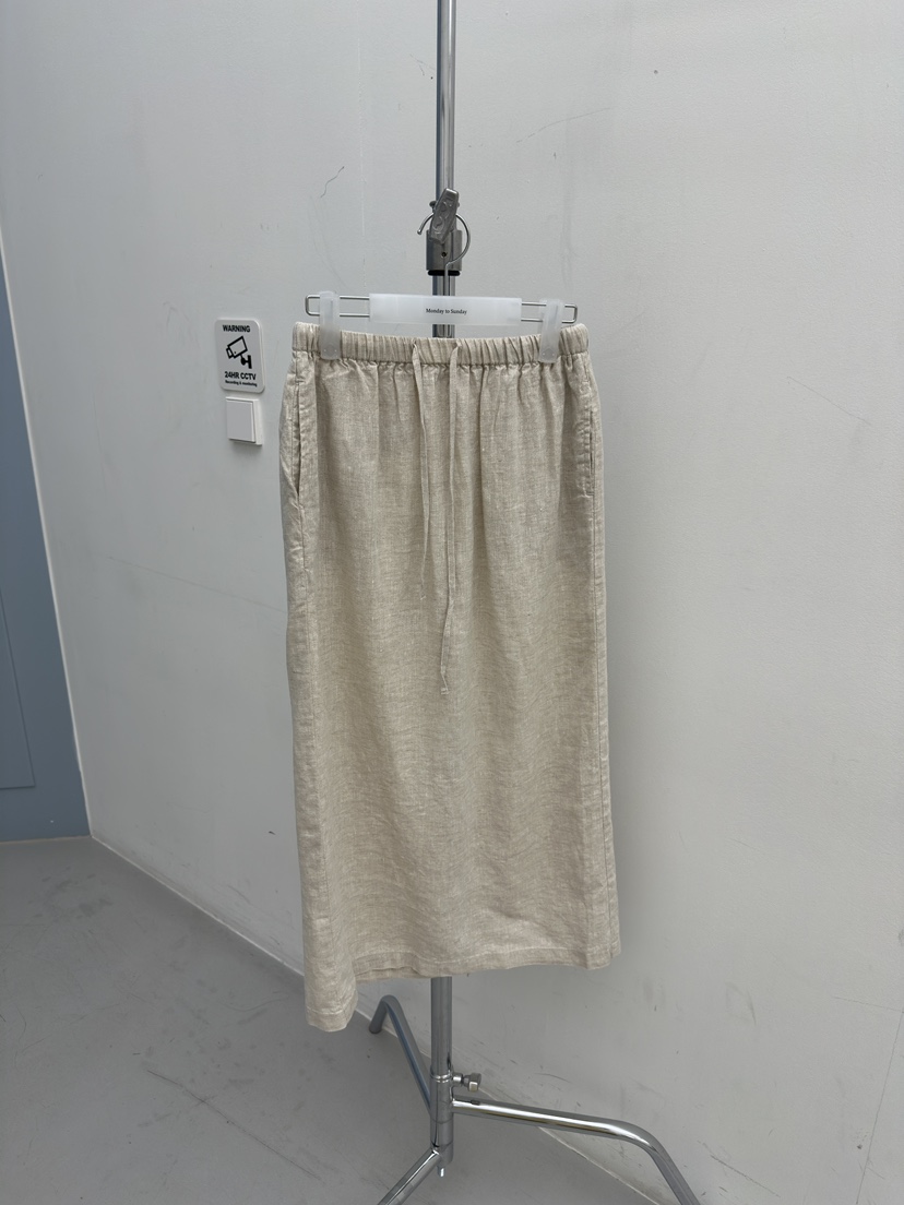 MONDAY TO SUNDAY韓國直郵實拍女士新款時尚長裙亞麻布MONDAY TO SUNDAY長裙圖色2