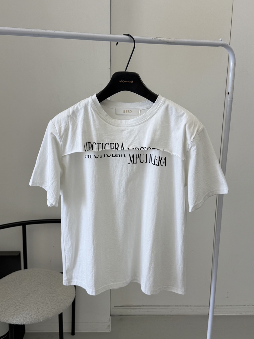 LARCENCICL/BESO韓國直郵女裝新品推薦26春夏熱賣職業T恤LARCENCICL/BESOT恤圖色1