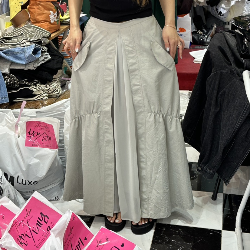 3COLOR韓國東大門直郵女裝新款26春夏長裙Three color長裙圖色3