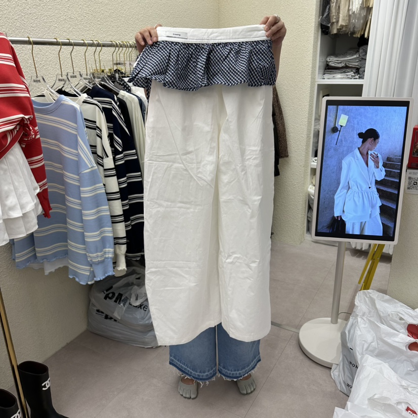 DRAWING韓國東大門直郵女裝新品職業推薦人氣熱賣裙褲可愛的DRAWING裙褲