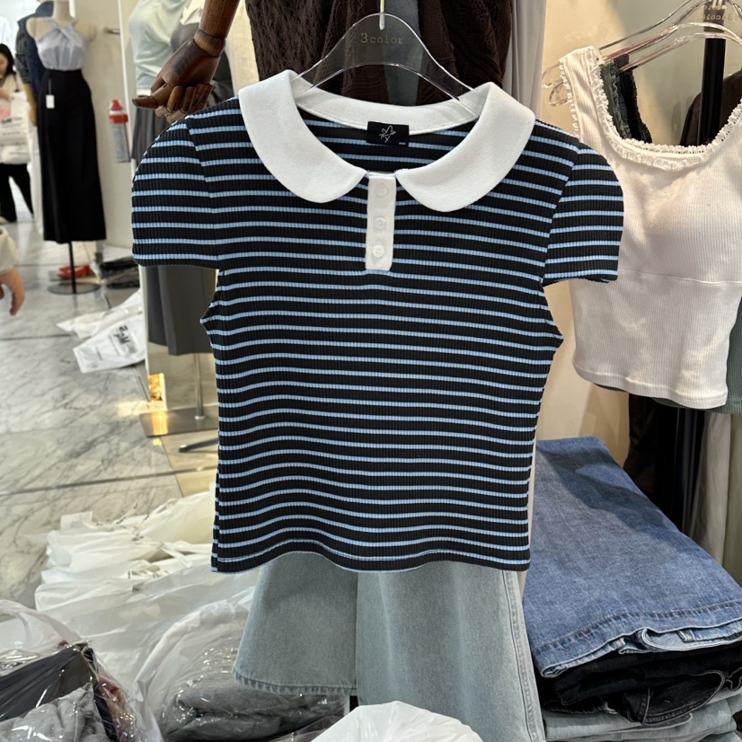 3COLOR韓國代購女士新品時尚T恤Three colorT恤圖色3