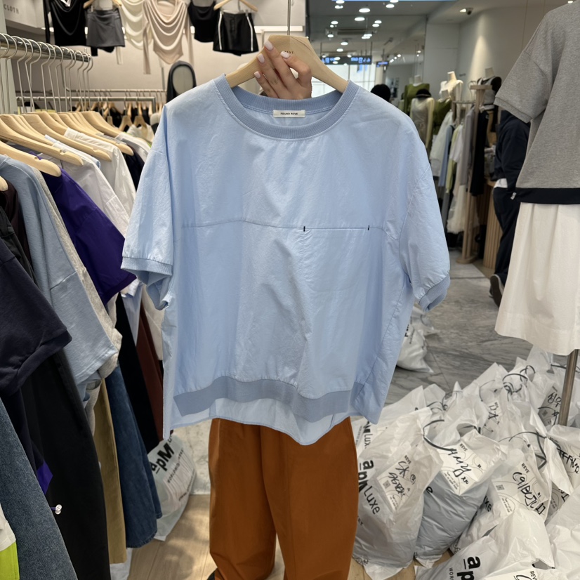 REVE-L韓國東大門直郵女裝新品人氣推薦26春夏職業休閑T恤REVE-LT恤圖色2