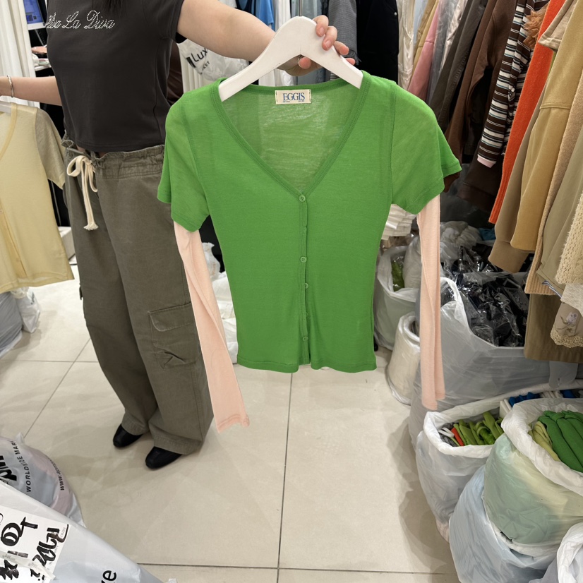 EGG IS韓國東大門直郵女士新品時尚職業26春夏針織衫開衫EGG IS針織衫圖色3