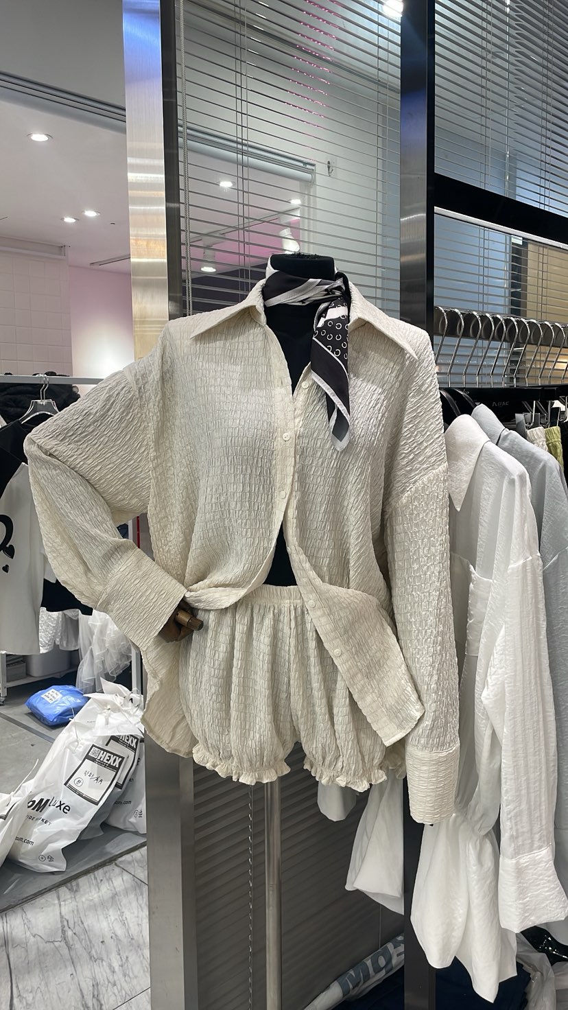 KIRKE韓國代購女士新品職業26春夏時尚熱賣襯衫蕾絲衫闊腿褲KIRKE襯衫/蕾絲衫圖色1