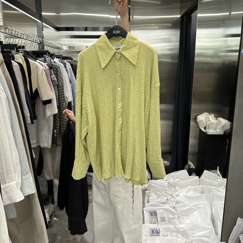 KIRKE韓國代購女士新品職業26春夏時尚熱賣襯衫蕾絲衫闊腿褲KIRKE襯衫/蕾絲衫圖色2