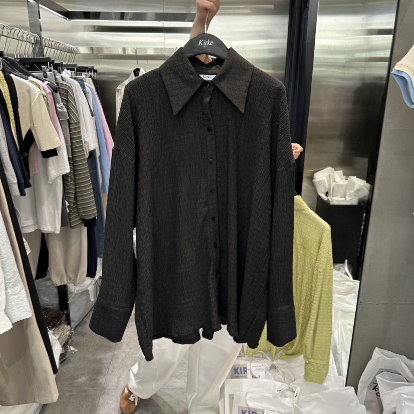 KIRKE韓國代購女士新品職業26春夏時尚熱賣襯衫蕾絲衫闊腿褲KIRKE襯衫/蕾絲衫圖色3