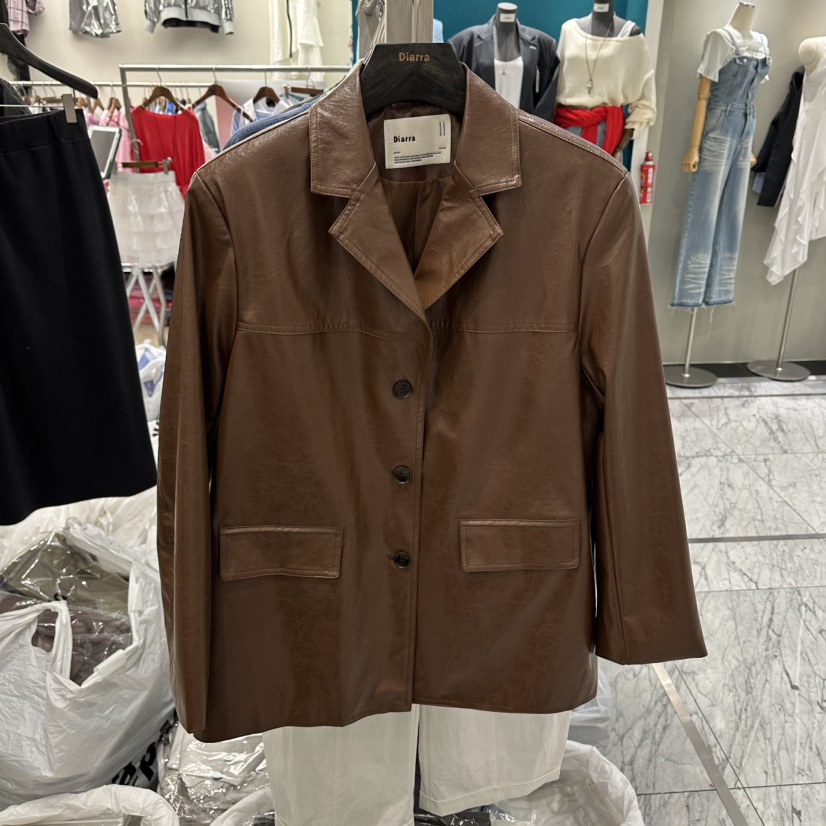DIARRA韓國東大門代購女士新品職業熱賣推薦休閑夾克皮革DIARRA夾克圖色3