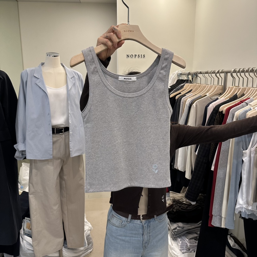 NOPSIS韓國東大門代購女士新品人氣職業推薦休閑吊帶背心NOPSIS吊帶/背心圖色3