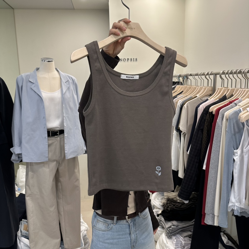 NOPSIS韓國東大門代購女士新品人氣職業推薦休閑吊帶背心NOPSIS吊帶/背心圖色5