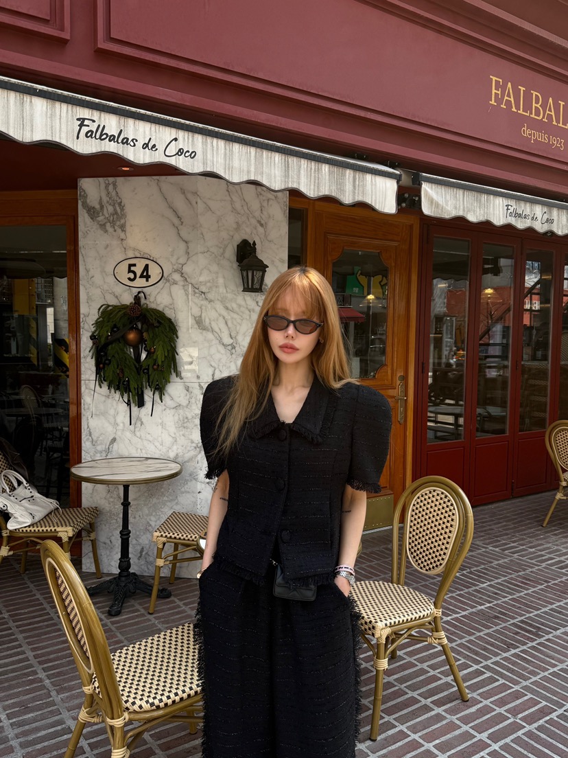 ZEROZERO東大門代購女士新款時尚推薦真品夾克粗花呢流蘇絨ZEROZERO夾克