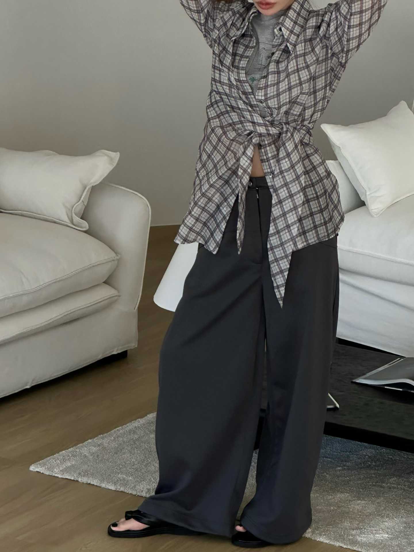 ZEROZERO韓國直郵女裝新品真品時尚26春夏襯衫蕾絲衫格紋ZEROZERO襯衫/蕾絲衫圖色3