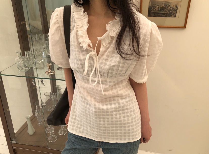 MELTED-P東大門實拍女士新品熱賣休閑職業推薦襯衫蕾絲衫MELTED-P襯衫/蕾絲衫圖色1