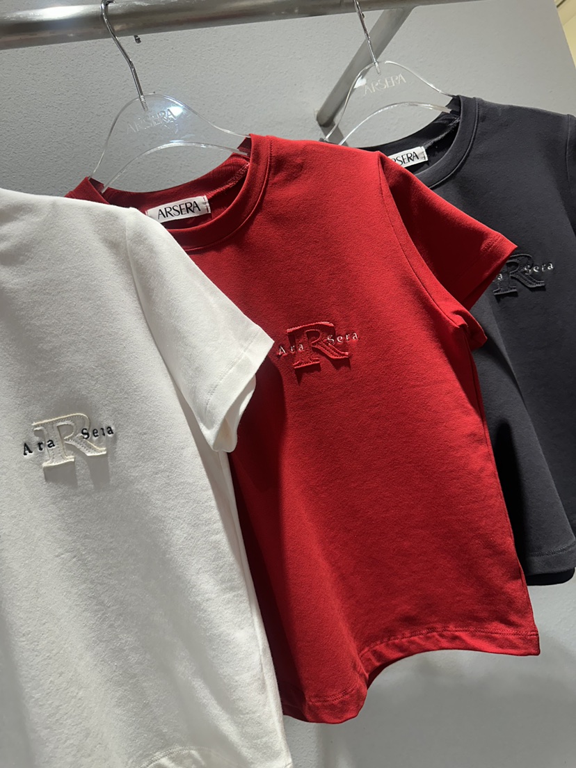 ARSERA東大門實拍女士新品真品人氣休閑職業時尚推薦T恤刺繡ARSERAT恤