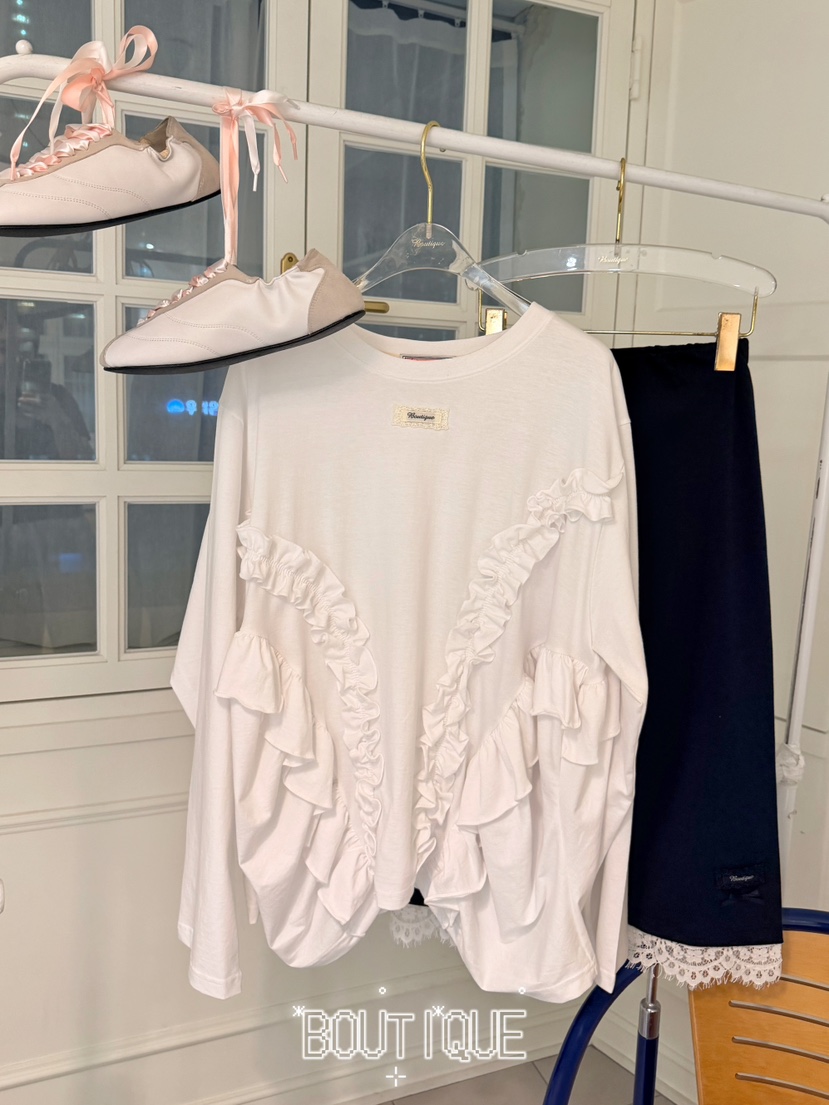 BOUTIQUE-L東大門直郵女裝新款26春夏推薦時尚人氣長袖T恤BOUTIQUE-L長袖T恤圖色3