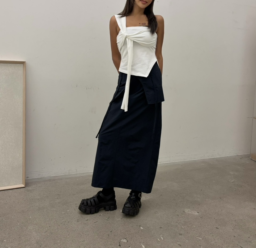 CUCUMBER韓國代購女裝新品26春夏職業人氣休閑熱賣真品長裙CUCUMBER長裙