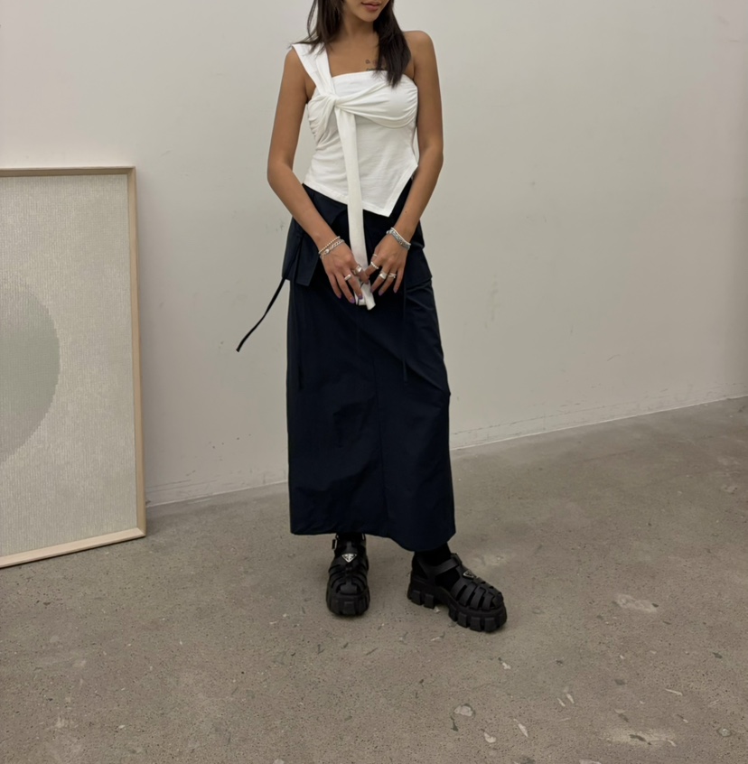 CUCUMBER韓國代購女裝新品26春夏職業人氣休閑熱賣真品長裙CUCUMBER長裙