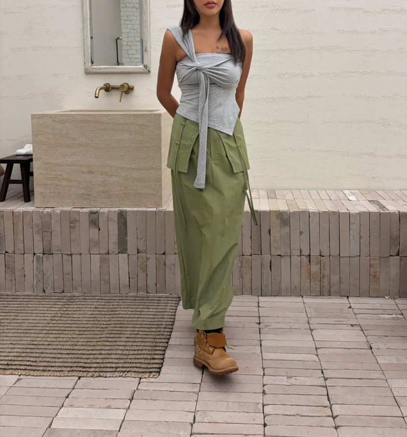 CUCUMBER韓國代購女裝新品26春夏職業人氣休閑熱賣真品長裙CUCUMBER長裙