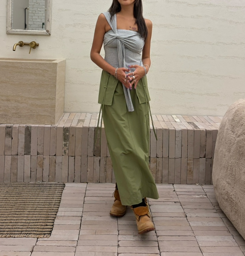 CUCUMBER韓國代購女裝新品26春夏職業人氣休閑熱賣真品長裙CUCUMBER長裙