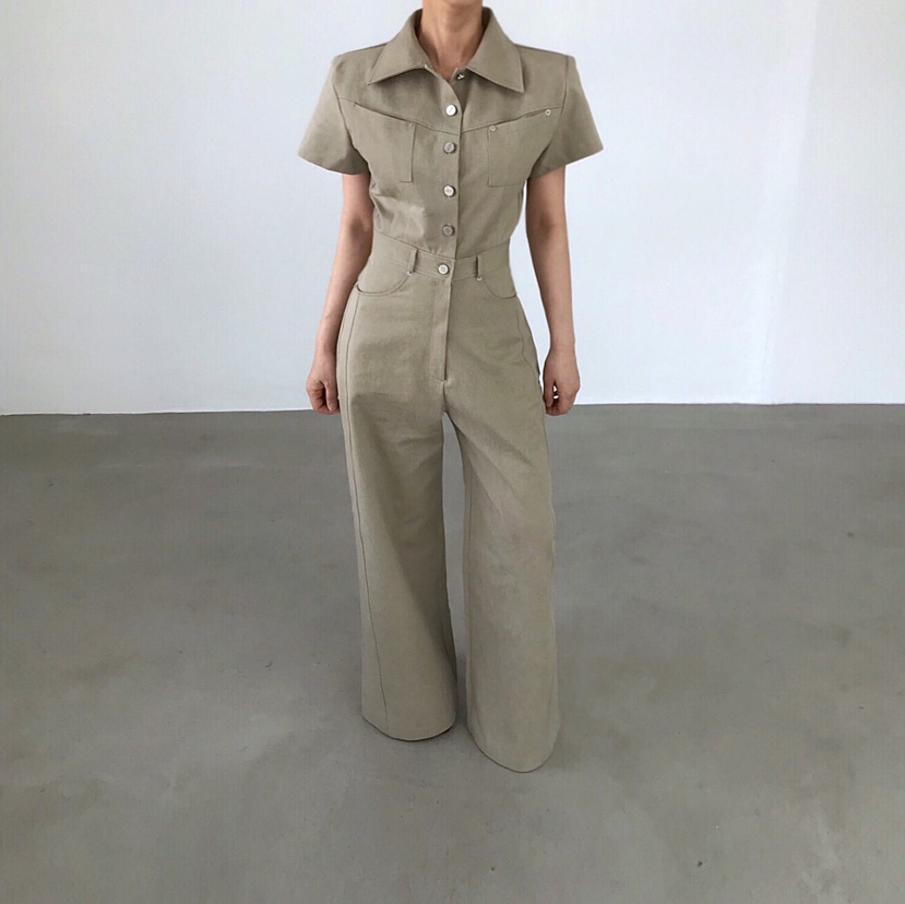 2TWO MOON韓國直郵女士新款熱賣26春夏休閑推薦連體褲長款2TWO MOON連體褲圖色1