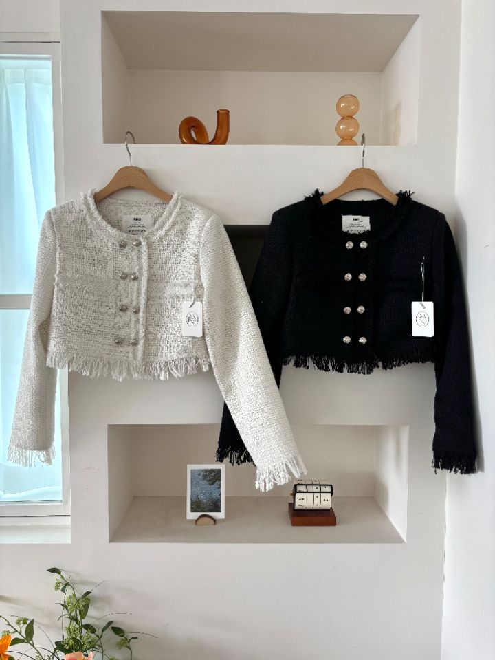 mars韓國直郵女士新品人氣推薦休閑26春夏夾克粗花呢流蘇mars夾克