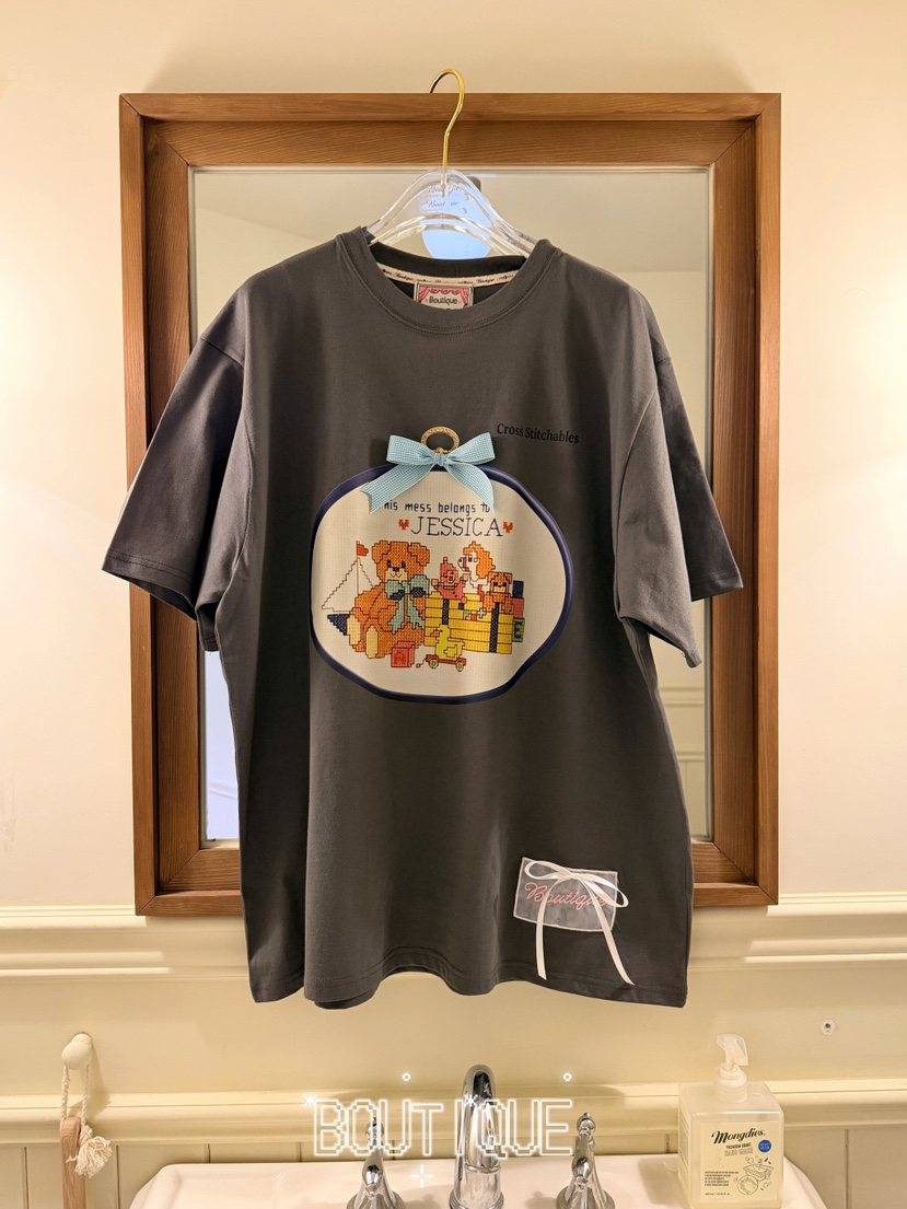 BOUTIQUE-L東大門直郵女士新品休閑熱賣推薦26春夏時尚T恤BOUTIQUE-LT恤圖色3