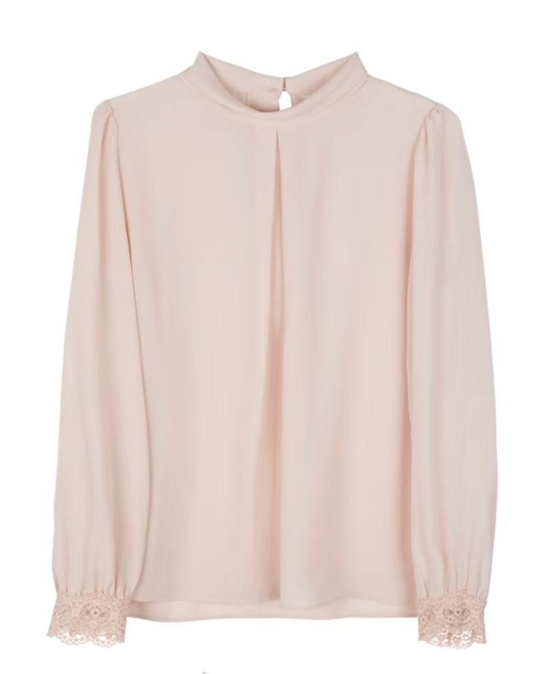 GUNNY GIRLS-거니걸스-T東大門直郵女士新款時尚襯衫蕾絲衫蕾絲褶裥GUNNY GIRLS襯衫/蕾絲衫圖色1