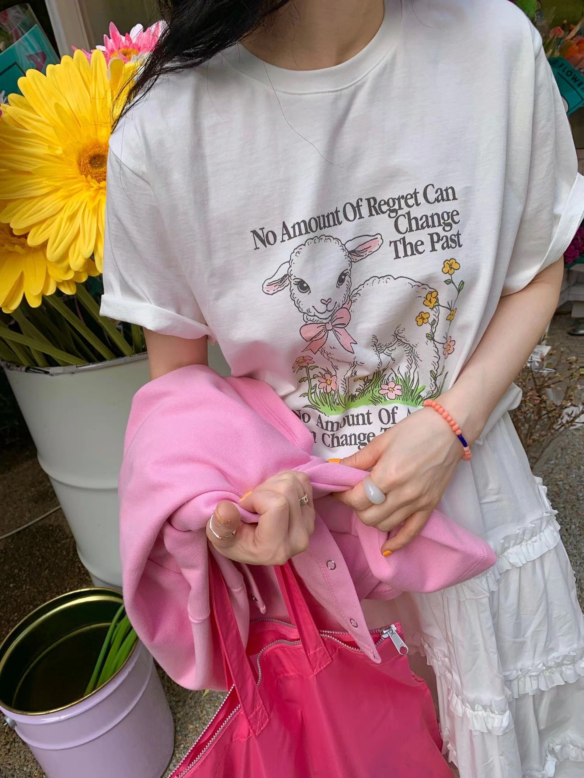 4PI東大門直郵女裝新款職業26春夏休閑時尚真品推薦人氣T恤4PIT恤圖色1