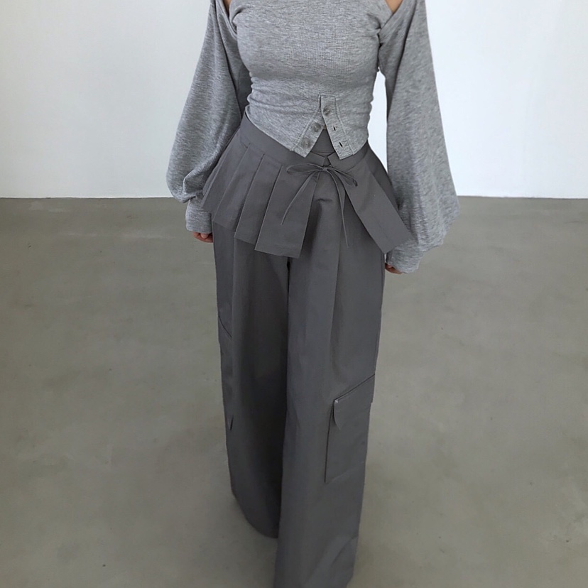 2TWO MOON東大門實拍女裝新款職業人氣真品時尚休閑褲褶皺2TWO MOON休閑褲