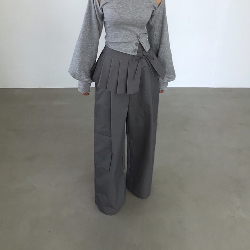 2TWO MOON東大門實拍女裝新款職業人氣真品時尚休閑褲褶皺2TWO MOON休閑褲