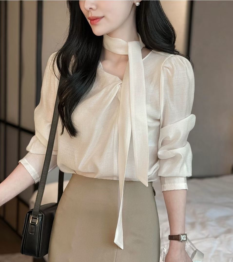 GUNNY GIRLS-거니걸스-T韓國直郵女裝新款休閑襯衫蕾絲衫圍巾GUNNY GIRLS襯衫/蕾絲衫