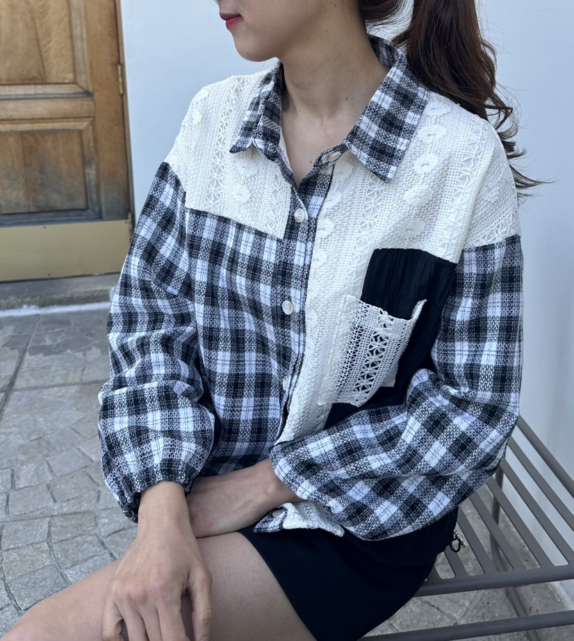 CLASSY-O韓國直郵女士新品時尚26春夏休閑真品襯衫蕾絲衫CLASSY-O襯衫/蕾絲衫