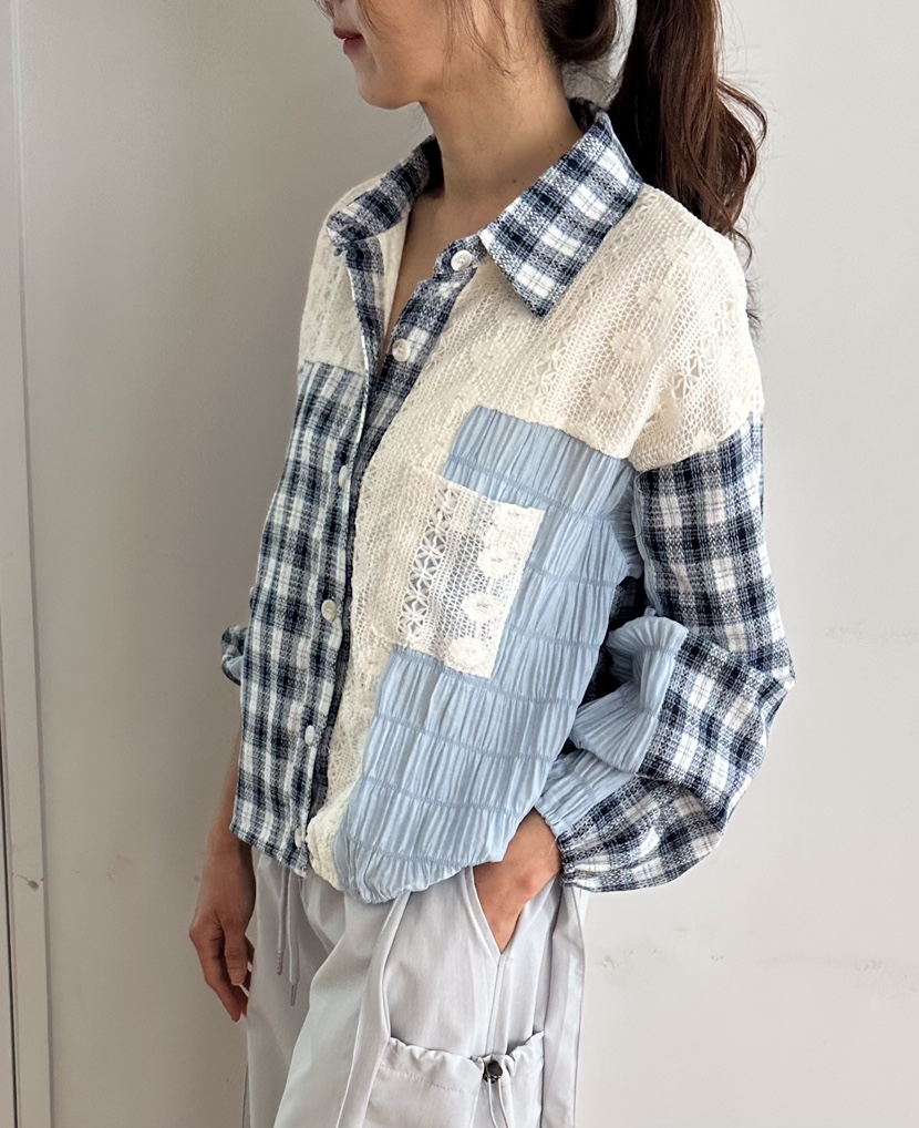 CLASSY-O韓國直郵女士新品時尚26春夏休閑真品襯衫蕾絲衫CLASSY-O襯衫/蕾絲衫