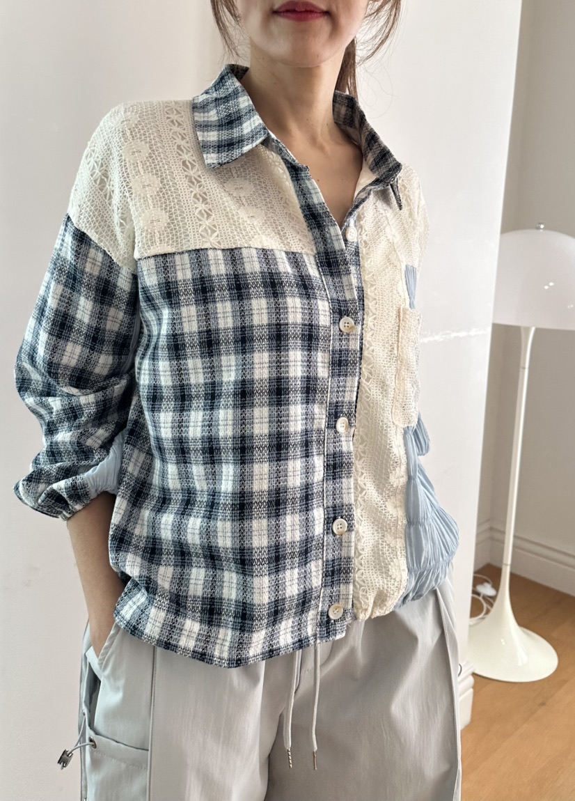 CLASSY-O韓國直郵女士新品時尚26春夏休閑真品襯衫蕾絲衫CLASSY-O襯衫/蕾絲衫