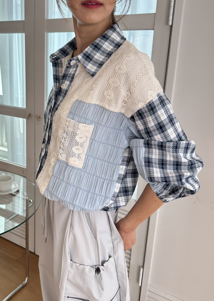 CLASSY-O韓國直郵女士新品時尚26春夏休閑真品襯衫蕾絲衫CLASSY-O襯衫/蕾絲衫