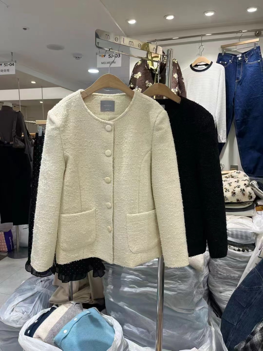 MELMEONT東大門代購女裝新款人氣職業26春夏時尚夾克花呢MELMEONT夾克