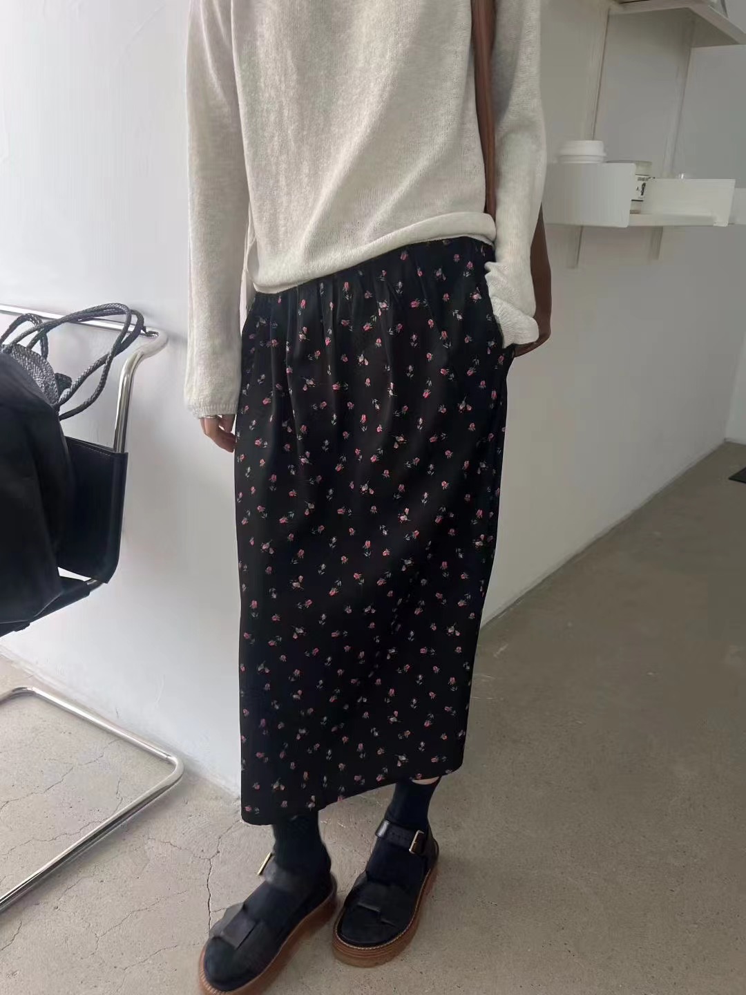 ALOHA-OT東大門代購女士新品26春夏休閑推薦職業真品長裙ALOHA-OT長裙圖色2