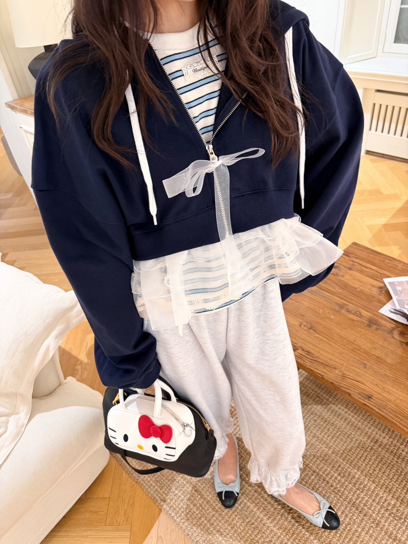 BOUTIQUE-L韓國代購女裝新品26春夏推薦休閑熱賣夾克雪紡BOUTIQUE-L夾克圖色1