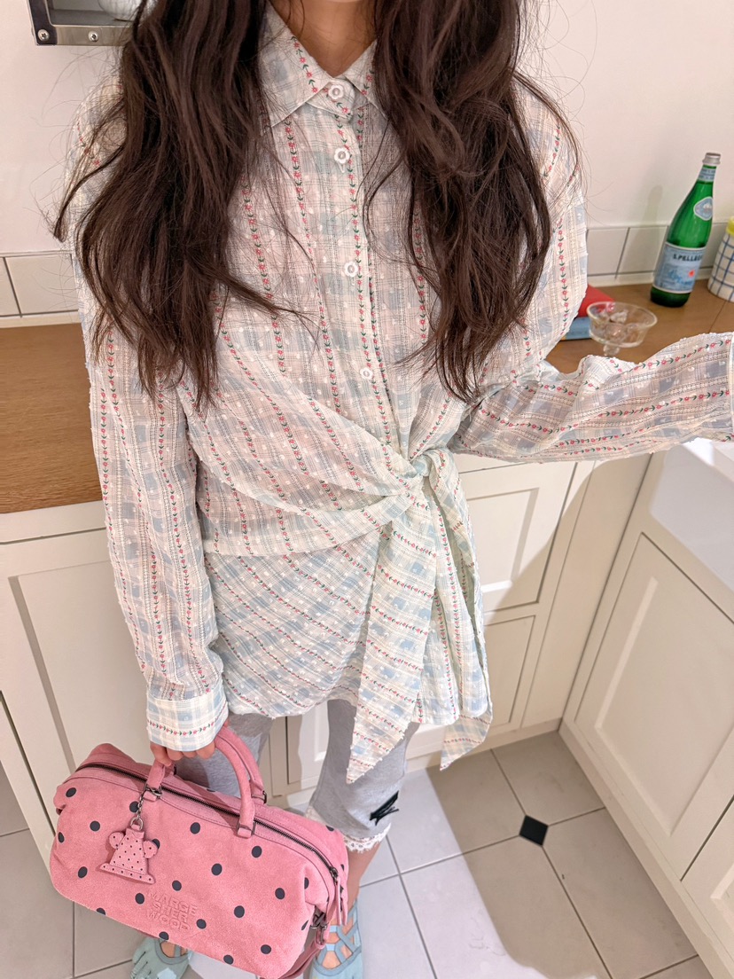 BOUTIQUE-L韓國代購女士新款人氣推薦熱賣休閑襯衫蕾絲衫BOUTIQUE-L襯衫/蕾絲衫