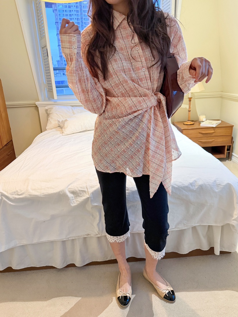 BOUTIQUE-L韓國代購女士新款人氣推薦熱賣休閑襯衫蕾絲衫BOUTIQUE-L襯衫/蕾絲衫