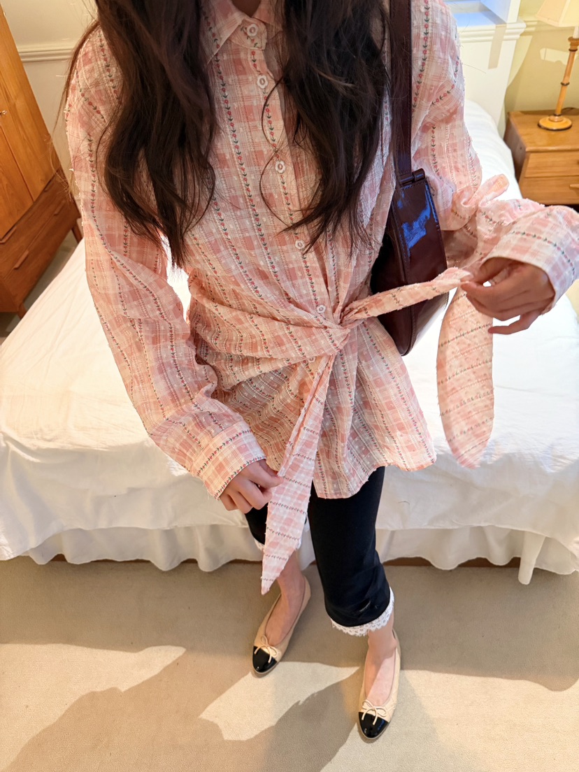 BOUTIQUE-L韓國代購女士新款人氣推薦熱賣休閑襯衫蕾絲衫BOUTIQUE-L襯衫/蕾絲衫