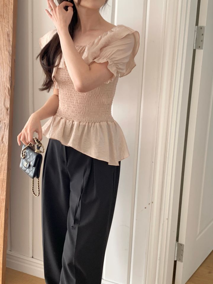 CRONG韓國直郵女裝新品休閑推薦熱賣人氣職業26春夏襯衫蕾絲衫CRONG襯衫/蕾絲衫