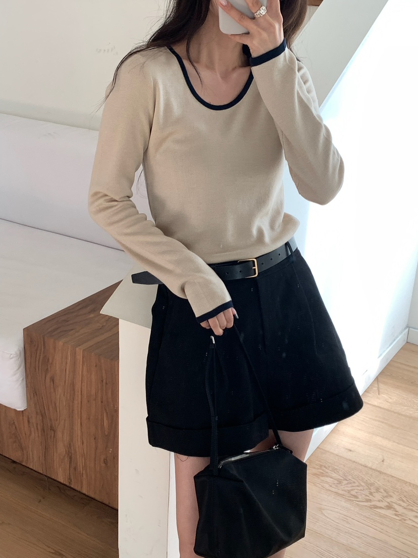 BLEECKER韓國直郵女士新品人氣時尚26春夏職業推薦針織衫BLEECKER針織衫