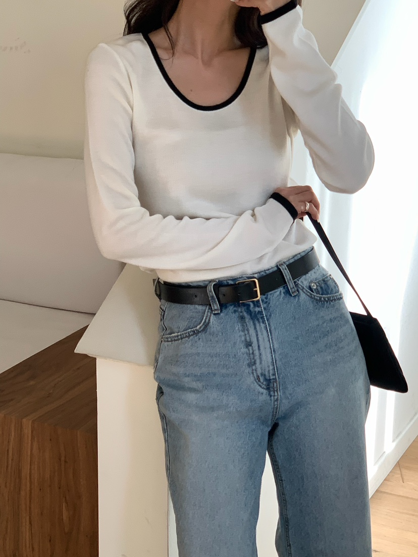 BLEECKER韓國直郵女士新品人氣時尚26春夏職業推薦針織衫BLEECKER針織衫