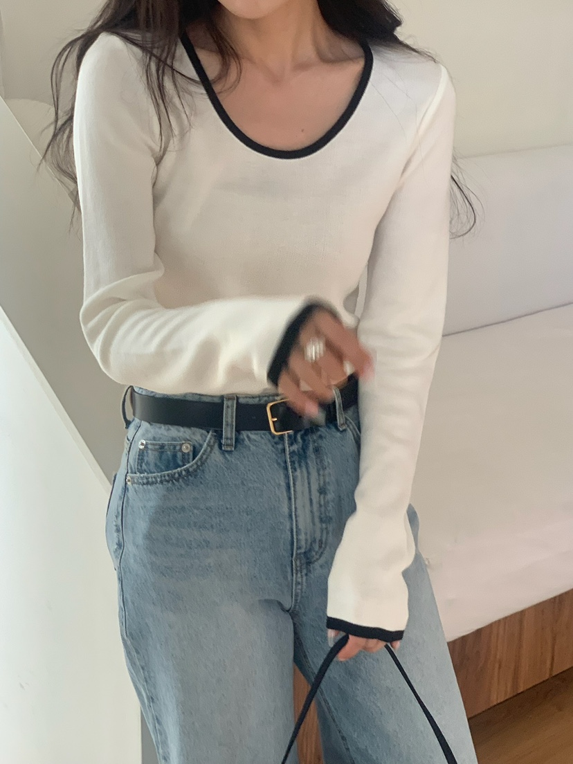 BLEECKER韓國直郵女士新品人氣時尚26春夏職業推薦針織衫BLEECKER針織衫