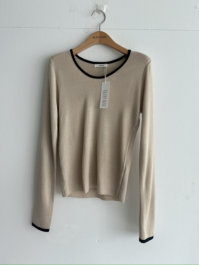 BLEECKER韓國直郵女士新品人氣時尚26春夏職業推薦針織衫BLEECKER針織衫圖色2