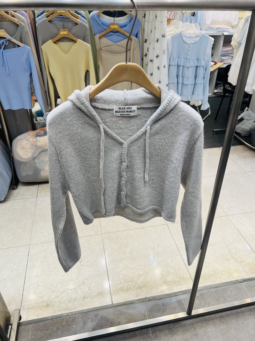 BLACK NOTE韓國直郵女士新款26春夏職業熱賣人氣針織衫兜帽BLACK NOTE針織衫圖色1