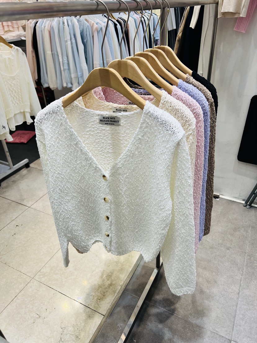 BLACK NOTE東大門直郵女士新款真品時尚26春夏針織衫開衫BLACK NOTE針織衫