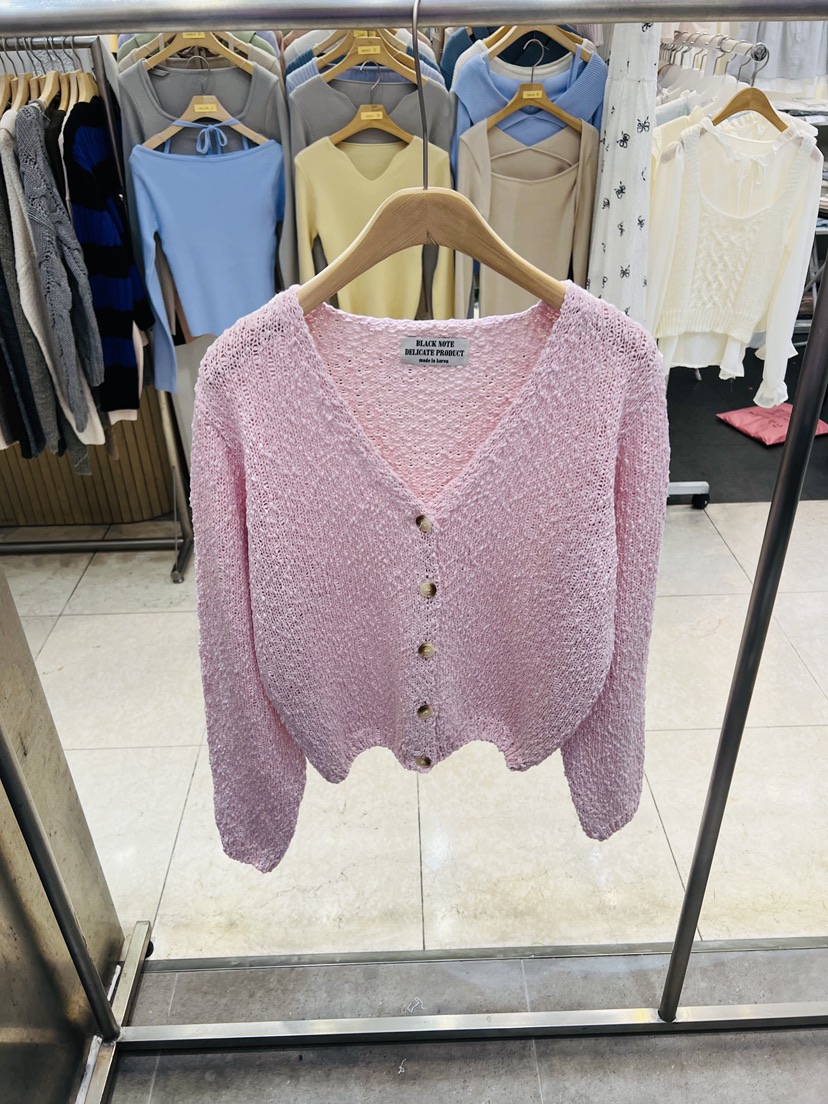 BLACK NOTE東大門直郵女士新款真品時尚26春夏針織衫開衫BLACK NOTE針織衫圖色1