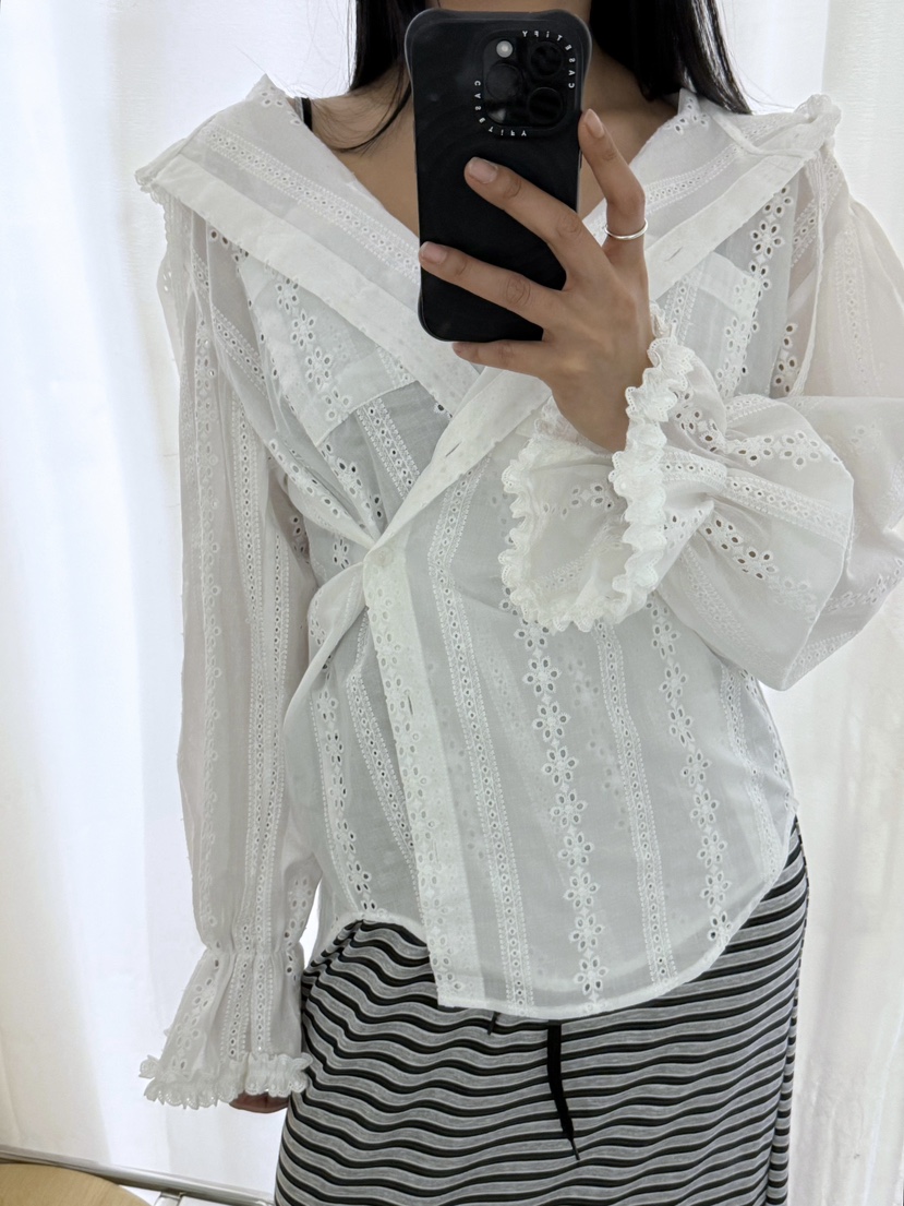 AB韓國東大門直郵女裝新品熱賣推薦襯衫蕾絲衫連帽衫純棉AB襯衫/蕾絲衫
