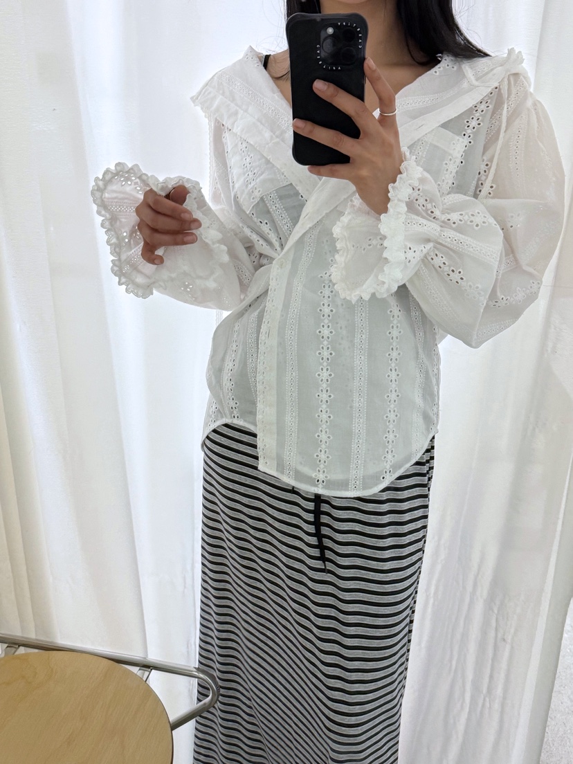 AB韓國東大門直郵女裝新品熱賣推薦襯衫蕾絲衫連帽衫純棉AB襯衫/蕾絲衫